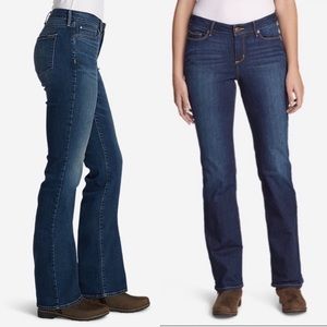 Eddie Bauer Women’s Stay Shape Curvy Bootcut Jeans Sz 14
